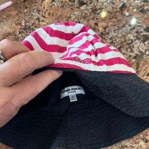 Sonia Rykiel Kids Pink and Black Striped Hat